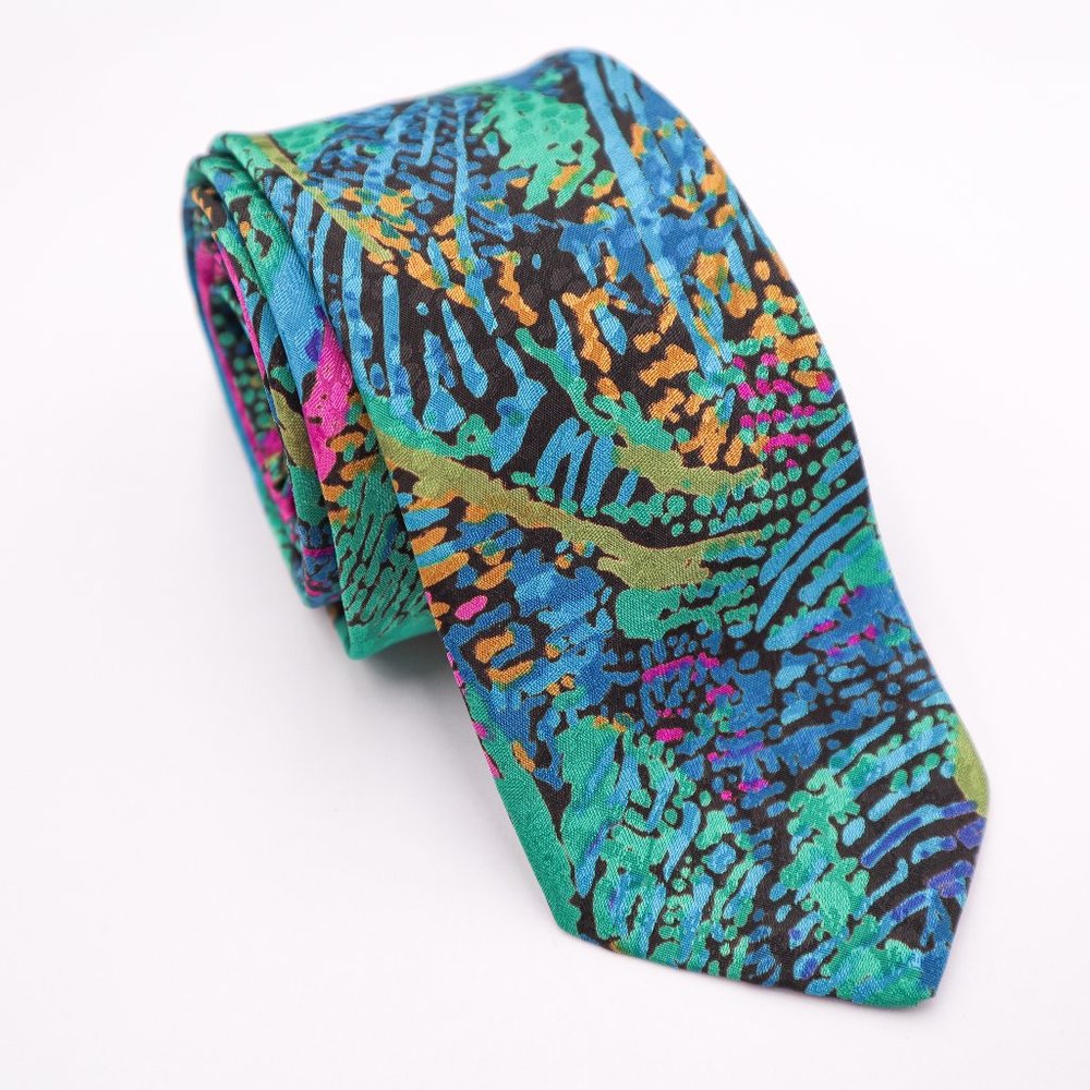 Multicolor Splatter Pattern Tie